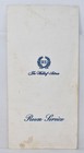 1975 Waldorf Astoria Hilton Hotel Restaurant Room Service Menu New York City Nyc