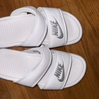 Nike Benassi Duo Ultra White Logo Comfort Slide Sandals Men s Us 7 Eu 38