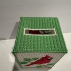 Vintage Style Homemade Yarn And Plastic Canvas Cardinal Tissue Box Cover