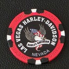250 Anniversary Las Vegas Hd - Nevada Red black harley Davidson Poker Chip