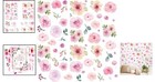 60 Pcs Flower Peel And Stick Wall Decals Watercolor Vinyl Peony Floral   Leav   