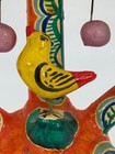 Vintage Mexican Folk Art Pottery Tree Of Life Bird Candelabra Candle Holder