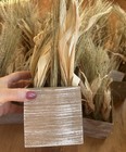 Wheat Grass Center Piece Lot Aesthetic Farm Wedding Decor    heather In Wood Pot   