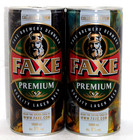 Empty Beer Cans Faxe Premium Vikings 1000 Ml  Denmark 2024 Bottom Open  - 2 Pcs 