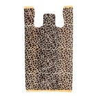 Medium Leopard Print Plastic T-shirt Bags - 11       X 6  X 21   case Of 500 