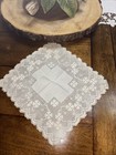 Vtg  Hand Appenzell Handkerchief Off White 8x8 