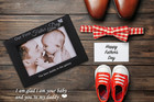 Our First Father   s Day Together Father   s Day Gift Photo Frame black Metal Engrav