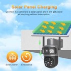 4mp Solar Wireless Security Camera Wifi 355   Ptz Dual Lens 2-way Audio