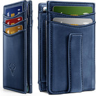 Slim Men Wallet Rfid Blocking Metal Leather Bifold Money Clip Magnet Card Holder