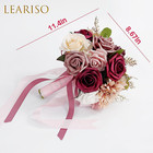 Wedding Bouquets For Bride  White Artificial Flowers Roses Bouquet  Fake Flowers