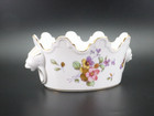 Andrea By Sadek Planter Dish Basket 8957 Lion Heads Porcelain Floral Vintage