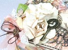 Graphic45 Precious Pink Rose Bouquet  15pc  Scrapbooking Collage Altered Art