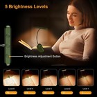 Rechargeable Book Light Reading Bed 3-color Temp  19 Led Memory Gooseneck 80 Hr