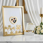 Gold Wedding Guest Book Alternative For Reception With Hearts Guest Book Wedding