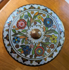 Vintage Dutch Metal Colorful Daher Tin Made In England Floral W lid