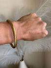 Gold Pure Copper Magnetic Bangle Energy Power Balance Pain Relief Men Women Rx