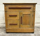 Antique Tiger Oak Washstand Dry Sink