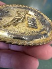 Vintage Western Silversmiths Sterling Silver Belt Buckle Visalia Rockets Rodeo