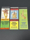 Lot Of 3 Early Vintage Matchbook Covers Girlie Pinup Wy   Ca