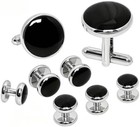 8 Pcs Mens Cufflinks   Tuxedo Studs Set Tuxedo Buttons And Tuxedo Shirt Cufflink