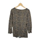 Banana Republic Women s Long Sleeve Cheetah Tunic Top Blouse Shirt Size Xl