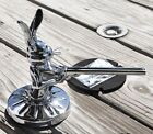 Shotgun Bunny Hood Ornament For Flat Surface Chrome 3 Stud 7 1 8   h  Hts 5046