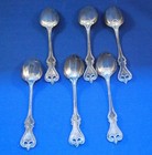 6 Antique Sterling Silver Patent 1894 Teaspoons 153 G Ttl Engraved Wp Dec 25  08