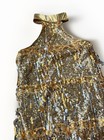Weissman Halter Sequin Fringe Flapper Dress Dance Size Lc Large Child Gold 8794