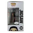 Autographed signed Tobin Bell Jigsaw Saw Funko Pop  1820 Movie Figurine Jsa Coa