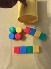 1977 Fisher Price Baby s First Blocks Shape Sorter Bucket With 12 Shapes Vintage