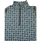 Kerrits Short Sleeve 1 4 Zip Equestrian Shirt Womens L Blue Geometric Stretch