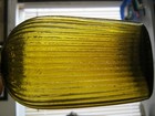  pristine   Citron olive 1 2 Pint vertical Ribbed strap Side Flask