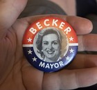 1991 Pinback Button Vaneta Becker Republican Candidate Mayor Of Evansville In