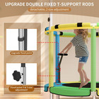 Trampoline For Kids  Adjustable Baby Toddler Trampoline With Basketball Hoop  Ro