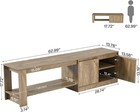 63  Wooden Entryway Shoe Bench With Cabinet And 2-tier Open Shelves For Hallway