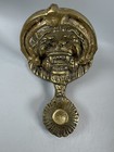 Vintage Solid Brass Lion Head Door Knocker     6 5   x4    Heavy 1 5 Lb