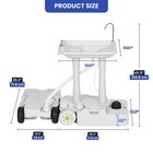 30 L Portable Wash Sink Camping  Washing Station Hand Wash Basin Stand W  Wheels