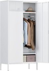 71  h Metal Armoire Wardrobe Closet Storage Cabinet For Bedroom Home Office Gym