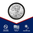 Onfireguy Red Cap Tube   20pcs 40mm Black Ring 1oz Silver Eagle Coin Holders
