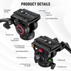 Neewer Gm001 Video Tripod Fluid Head Quick Release Plate For Manfrotto Max Load