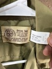 Vintage Boy Scouts Of America Uniform Green Button Up Shirt With Patches