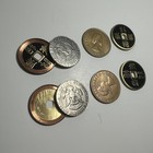 Vintage Magic Trick  Silver copper brass Coin Set X2