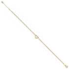 14k Yellow White Rose Gold Double Strand Chain And Twisted Heart Anklet