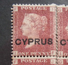 Queen Victoria 1d Penny Red Plate 215 Cyprus Overstamp Block Of 4 Rare Mnh   D1