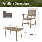 7piece Patio Dining Table Chair Set Outdoor Rattan Furniture Set For Yard Garden