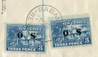 New Guinea 1926 3d Sg O 25 X2 On Ohms Envelope Rabaul-england  38 