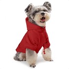Dogtesl Small Red Dog Hoodie Coat Pet Clothes Hood   Pockets Fits Chest 17  New