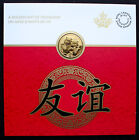 2019 Pandas  8 Fine Silver Gold Plated 1 4 Oz  - A Golden Gift Of Friendship