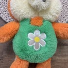 Applause Orange Fox Plush In Green Daisy Jumper 13    Stuffed Animal Jazwares