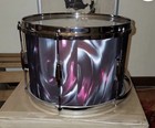 Gretsch 9x13 Tom Drum W Mount Custom Heritage Lugs Black Satin Flame Nitron Wrap